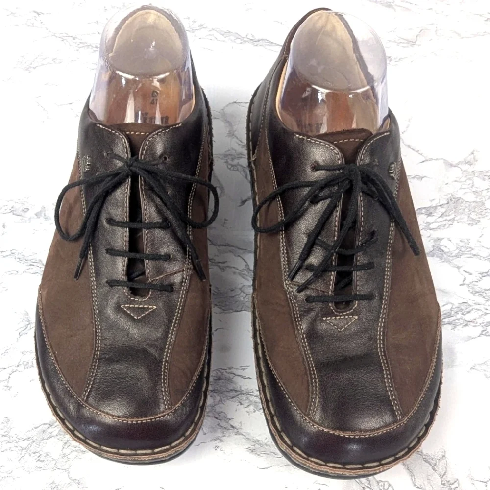 Finn Comfort Size 41 D Oxford Tie Shoes In Brown Made In Germany